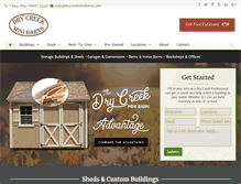 Tablet Screenshot of drycreekminibarns.com